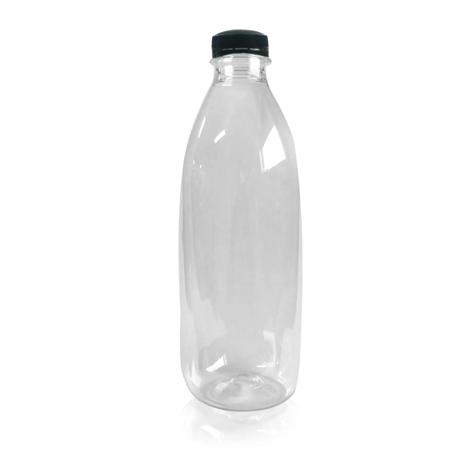 1000ml Round Clear PET Plastic Bottles with Tamper Evident Lids (Round)