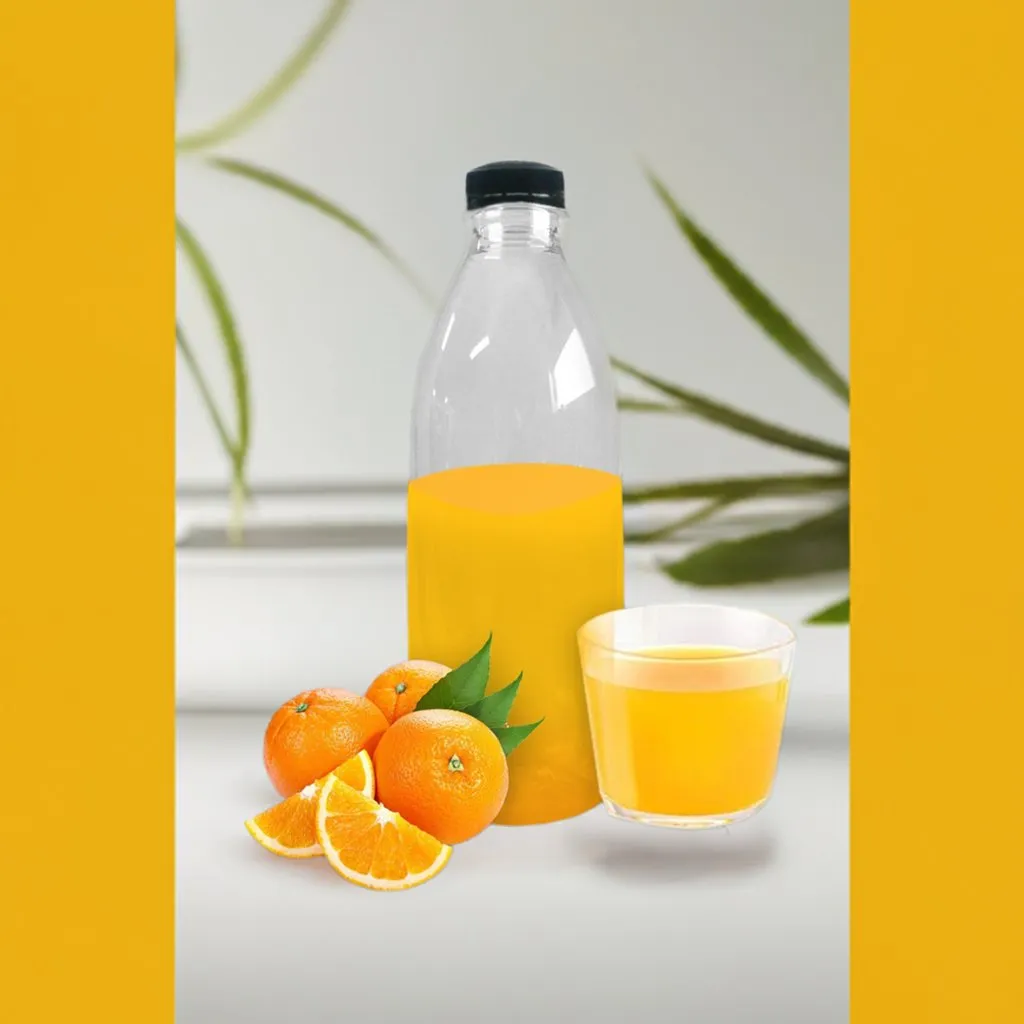 1000ml Round Clear PET Plastic Bottles with Tamper Evident Lids (Round)