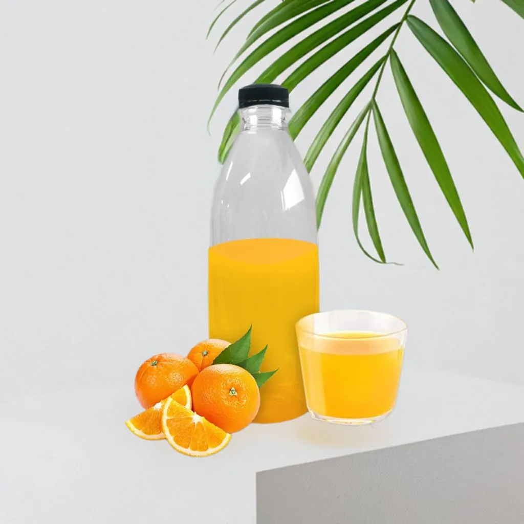 1000ml Round Clear PET Plastic Bottles with Tamper Evident Lids (Round)