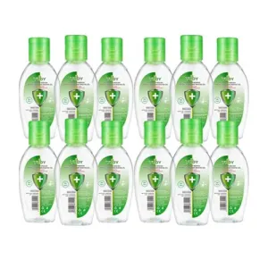 12-Pack: 50ml Antibacterial Hand Sanitizer