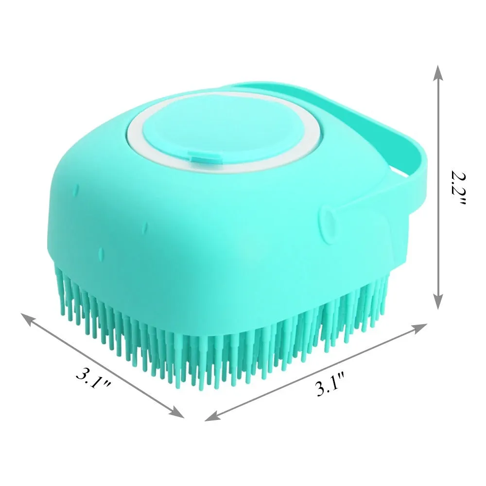 2-in-1 Pet Shampoo Massager & Grooming Brush – Soft Silicone Bath Scrubber for Dogs
