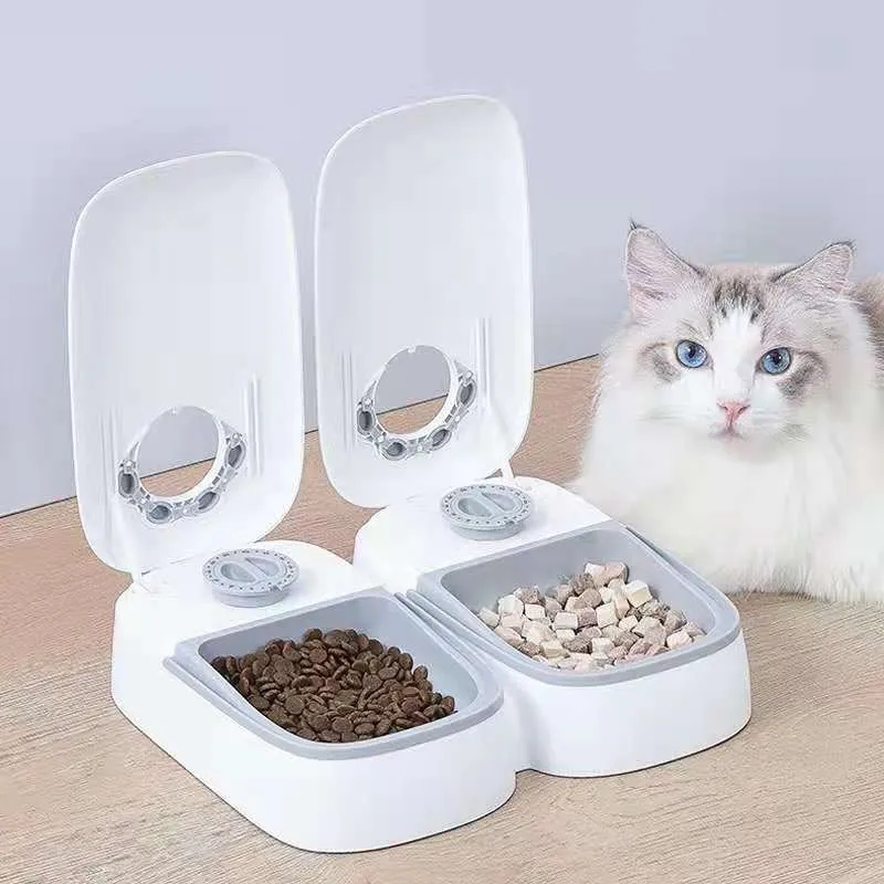 2-Meal Automatic Pet Feeder, Timed, 150g Compartments