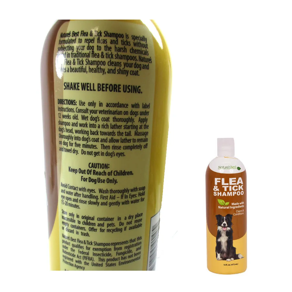 2x 16oz Flea Shampoo Tick Natural Pet Dogs Conditioner Cleaning Bath Shower Wash