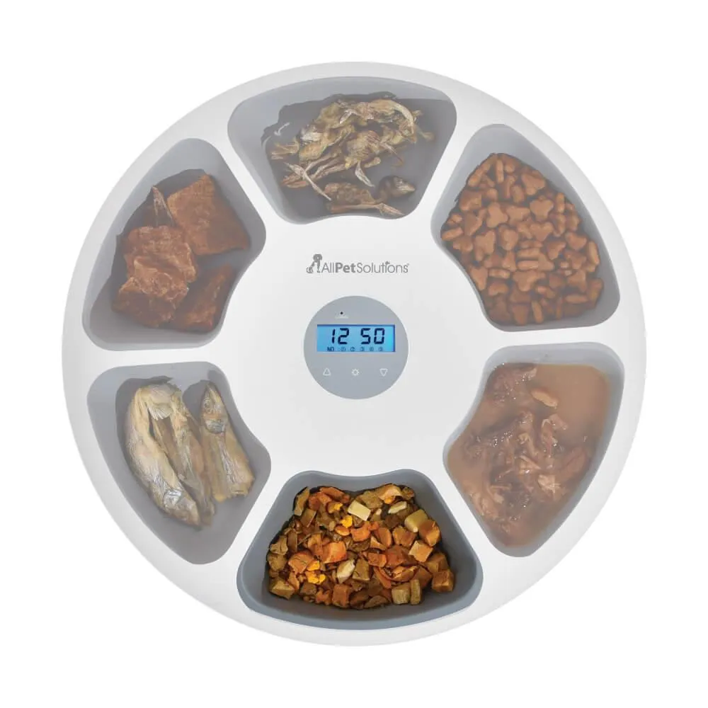 6 Meal Automatic Pet Feeder with LED Timed Settings