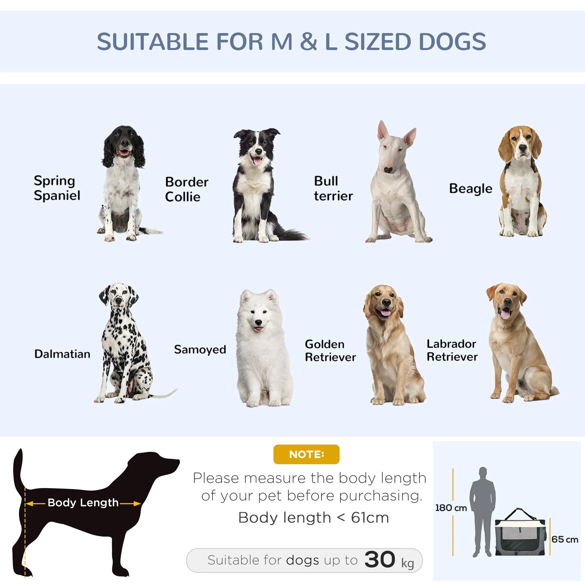 91cm Foldable Pet Carrier with Cushion for Large Dogs and Cats - Grey