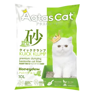 Aatas Cat Premium Clumping Bentonite Cat Litter - Kuick Klump Honeydew 10L