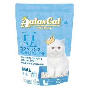Aatas Cat Premium Clumping Tofu Cat Litter - Kofu Klump Milk 6L