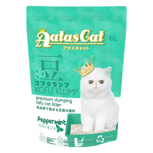 Aatas Cat Premium Clumping Tofu Cat Litter - Kofu Klump Peppermint 6L