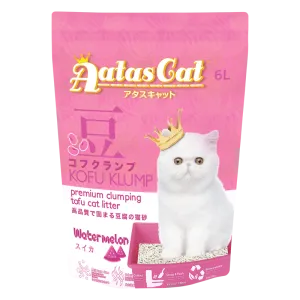Aatas Cat Premium Clumping Tofu Cat Litter - Kofu Klump Watermelon 6L