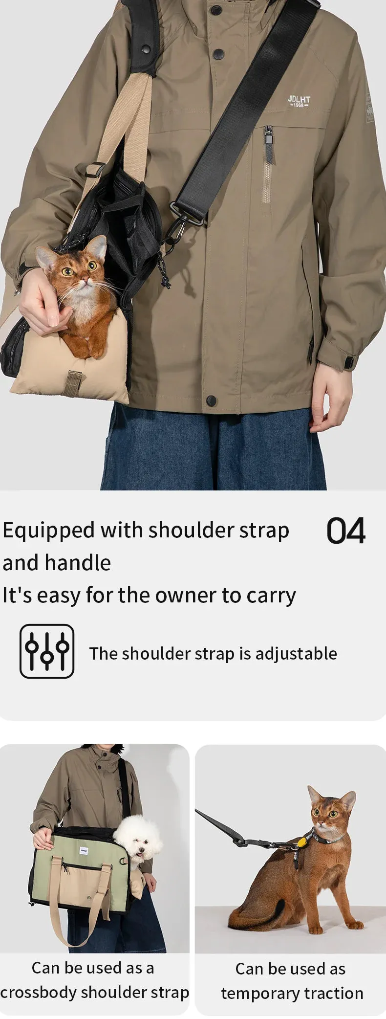 Anniepaw Soft Portable Breathable Carrier Safety Zippers