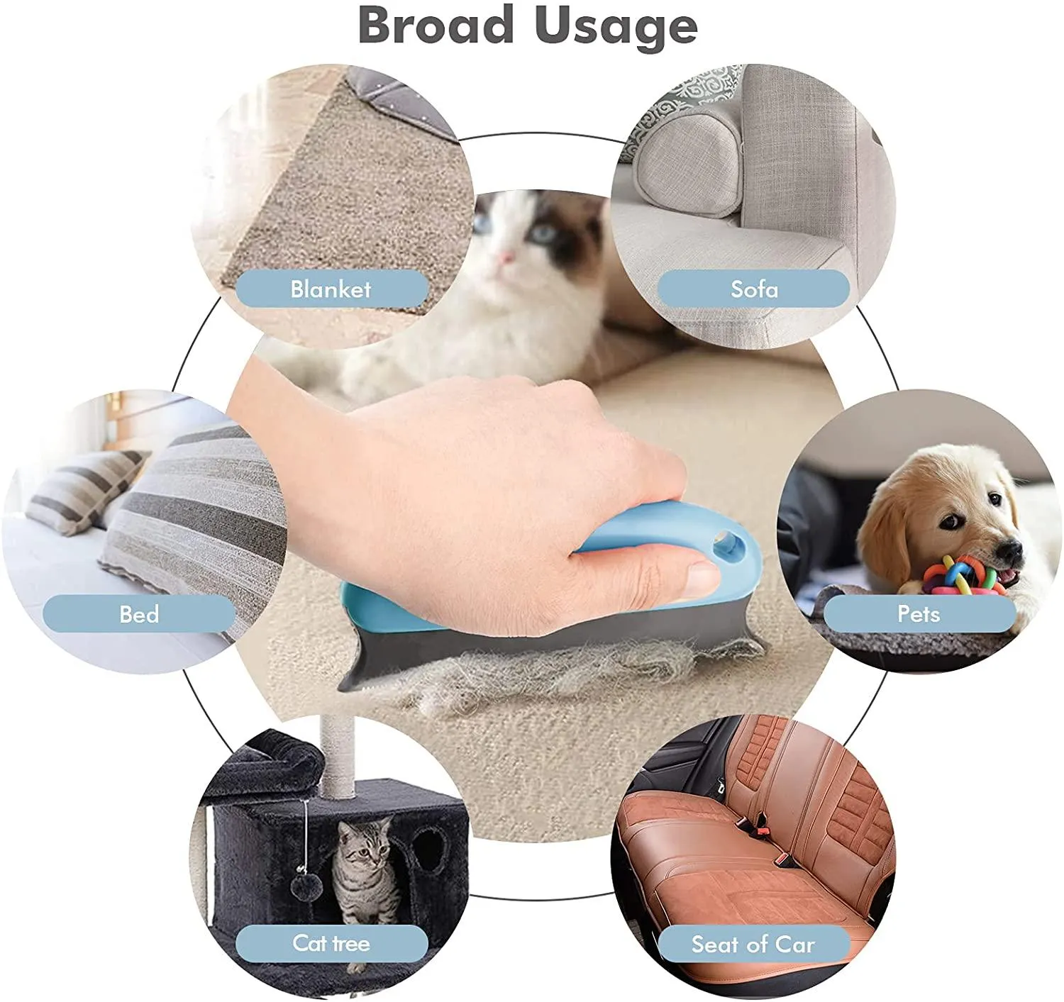Aumuca Cat Brush and Dog Brush with Long or Short Hair Self Cleaning Slicker for Shedding and Grooming (Gray)