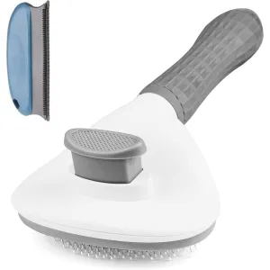 Aumuca Cat Brush and Dog Brush with Long or Short Hair Self Cleaning Slicker for Shedding and Grooming (Gray)