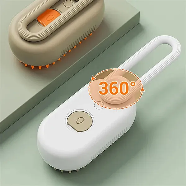 Cat/Dog Steam Brush 3 In 1 Electric Pet Hair Brushes- For Massage, Grooming, Comb, Hair Removal
