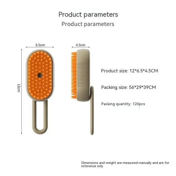 Cat/Dog Steam Brush 3 In 1 Electric Pet Hair Brushes- For Massage, Grooming, Comb, Hair Removal