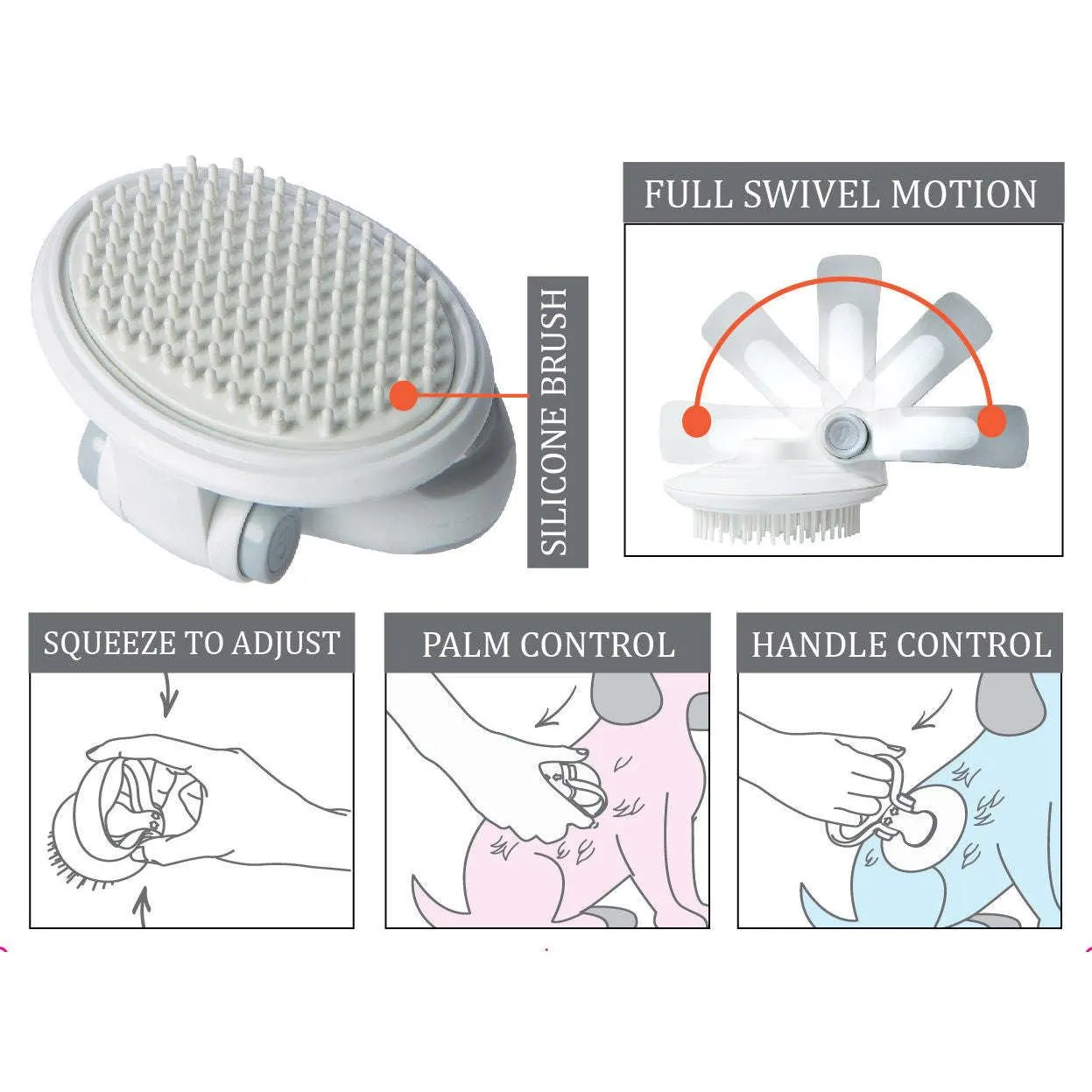 Compact Silicone Cat Brush Care