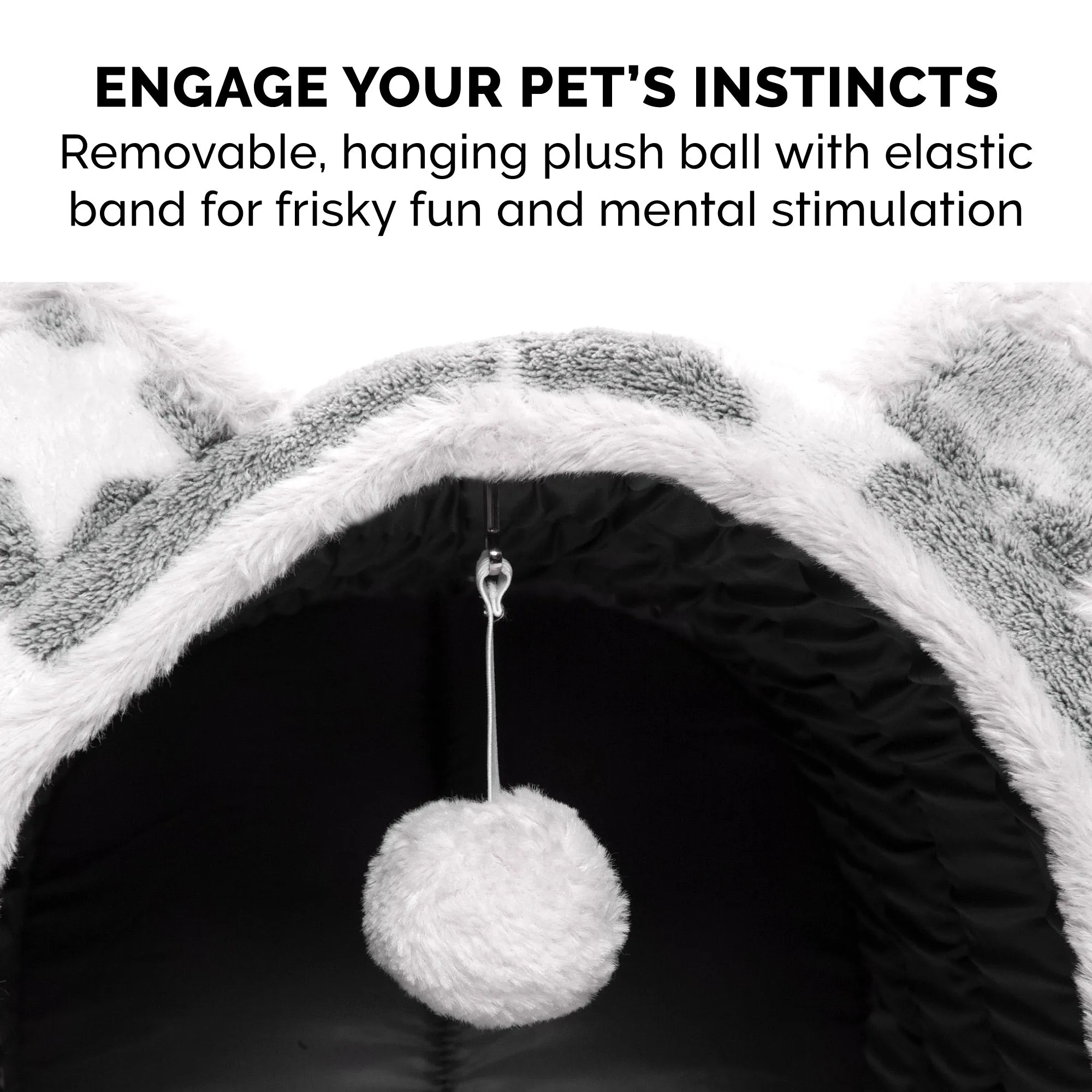 Cozy Cave Pet Bed - Fleece & Faux Fur