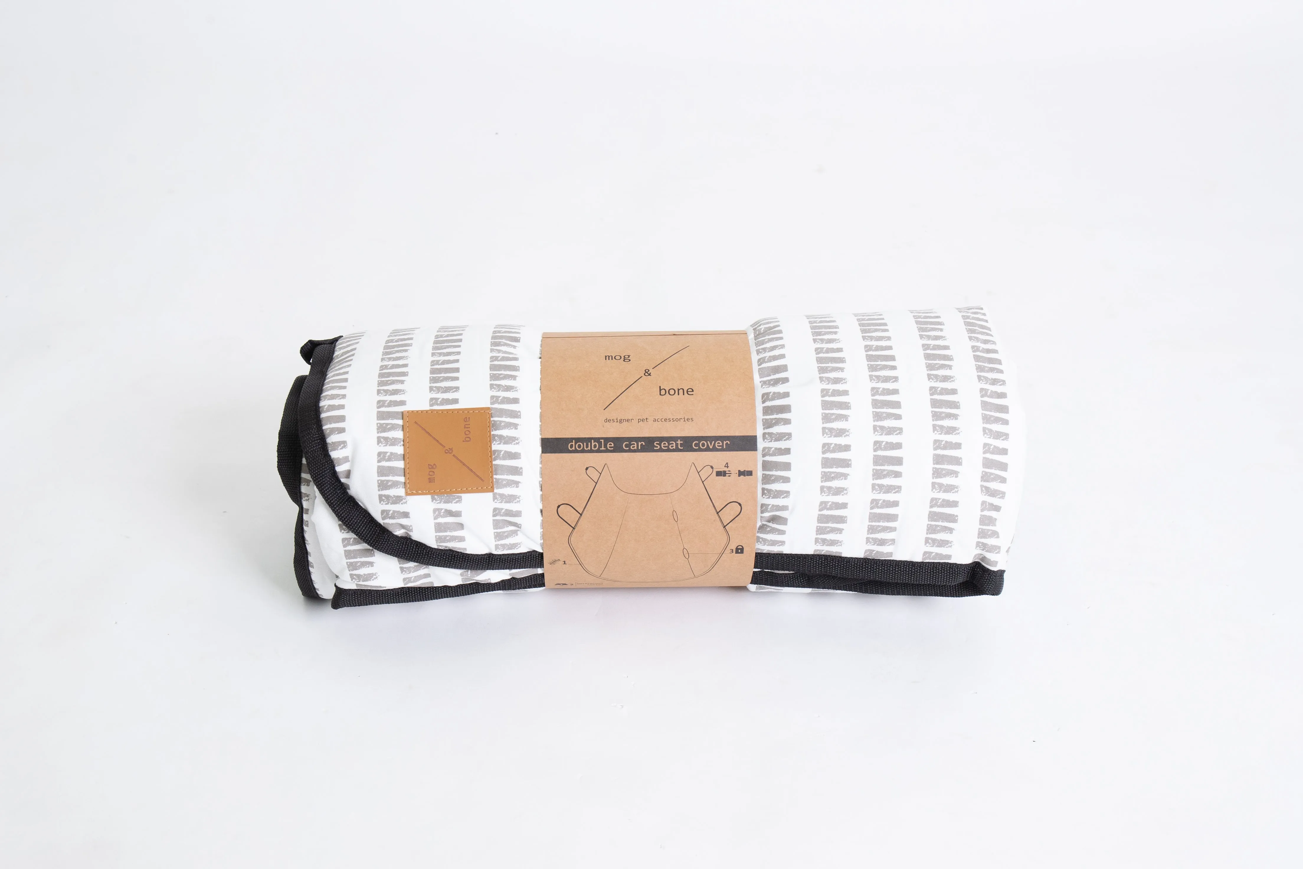 Dog Car Seat Cover -  Latte White Mosaic