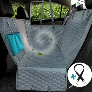 Dog Car Seat Cover View Mesh Waterproof Mat Hammock Cushion Protector With Zipper And Pockets