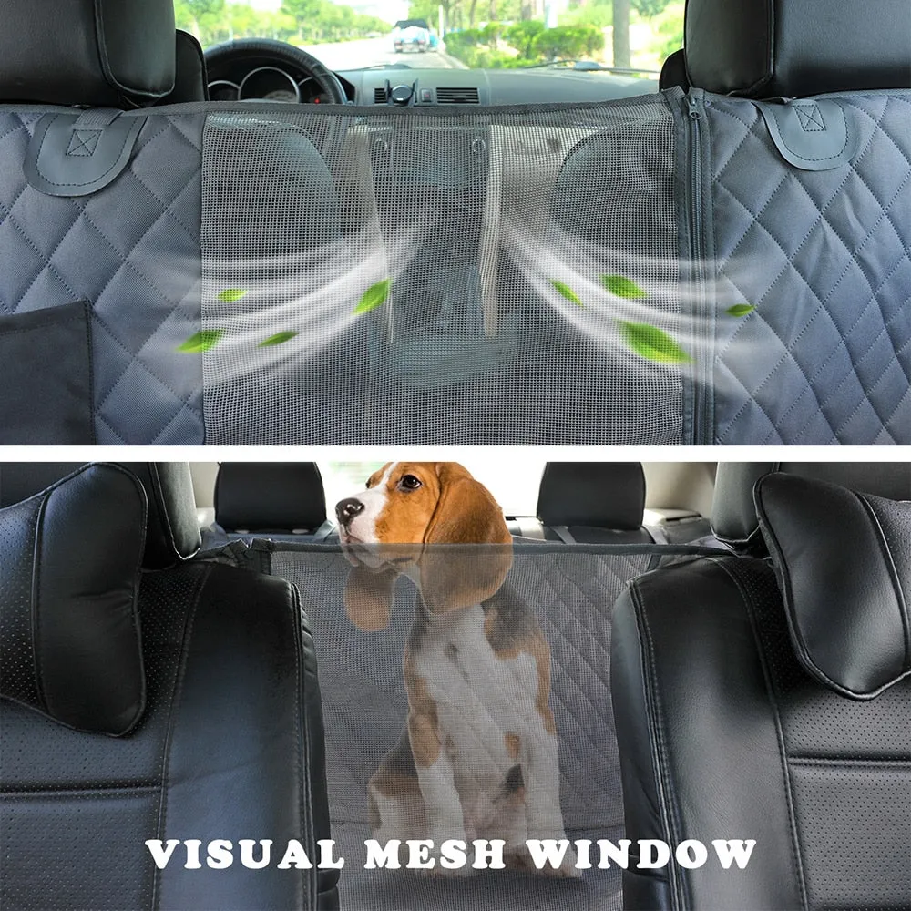 Dog Car Seat Cover View Mesh Waterproof Mat Hammock Cushion Protector With Zipper And Pockets