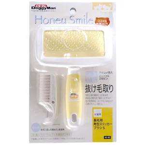 DoggyMan Honey Smile Square Slicker Brush - Small