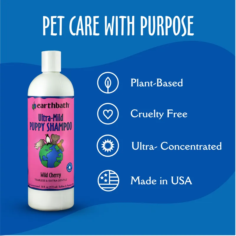 Earthbath Wild Cherry Ultra-Mild Puppy Shampoo