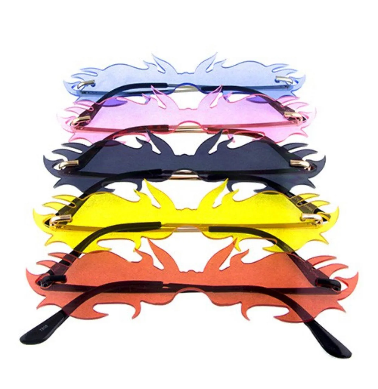 Fire Flaming Cat Eye Sunglasses
