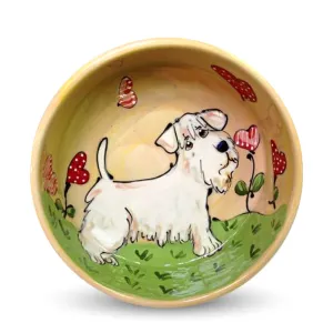 Fluttering Hearts - Sealyham Terrier Meadow Bowl