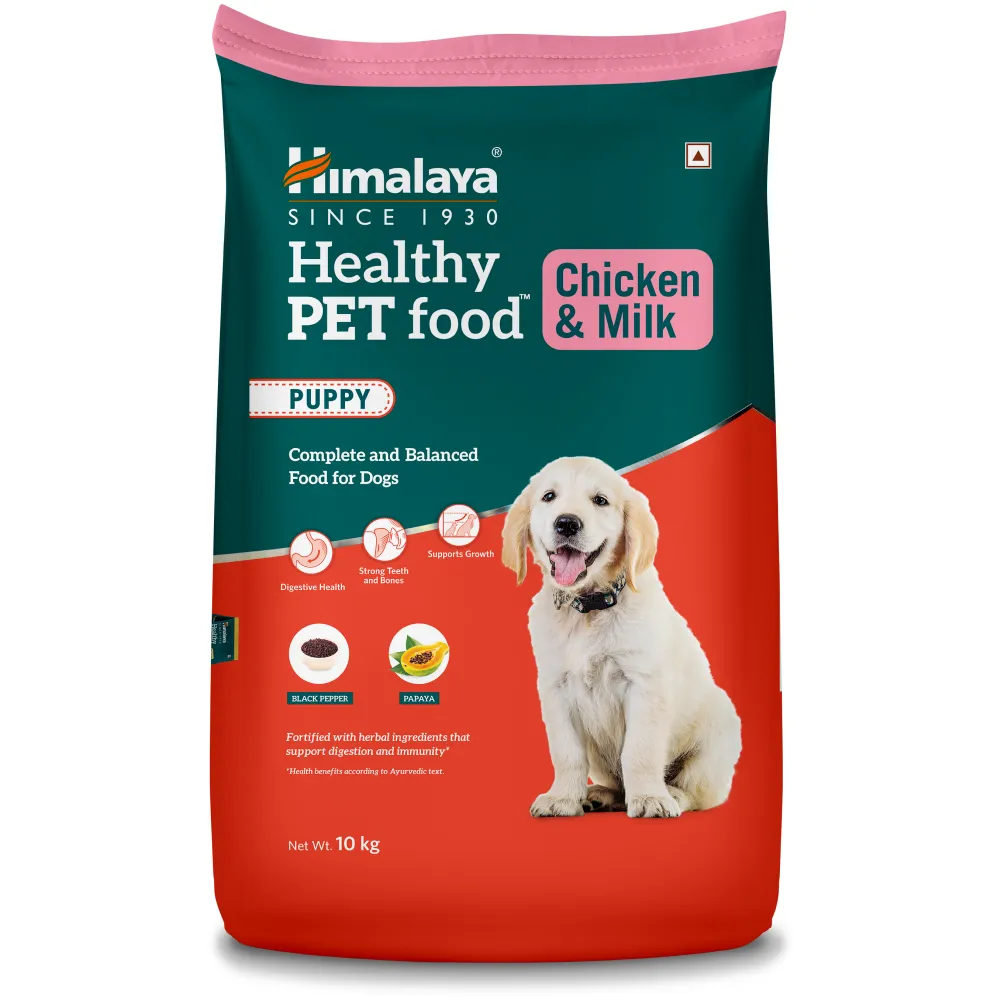 Himalaya Chicken & Milk Healthy Dry Food and Chicken Healthy Treats Puppy Combo