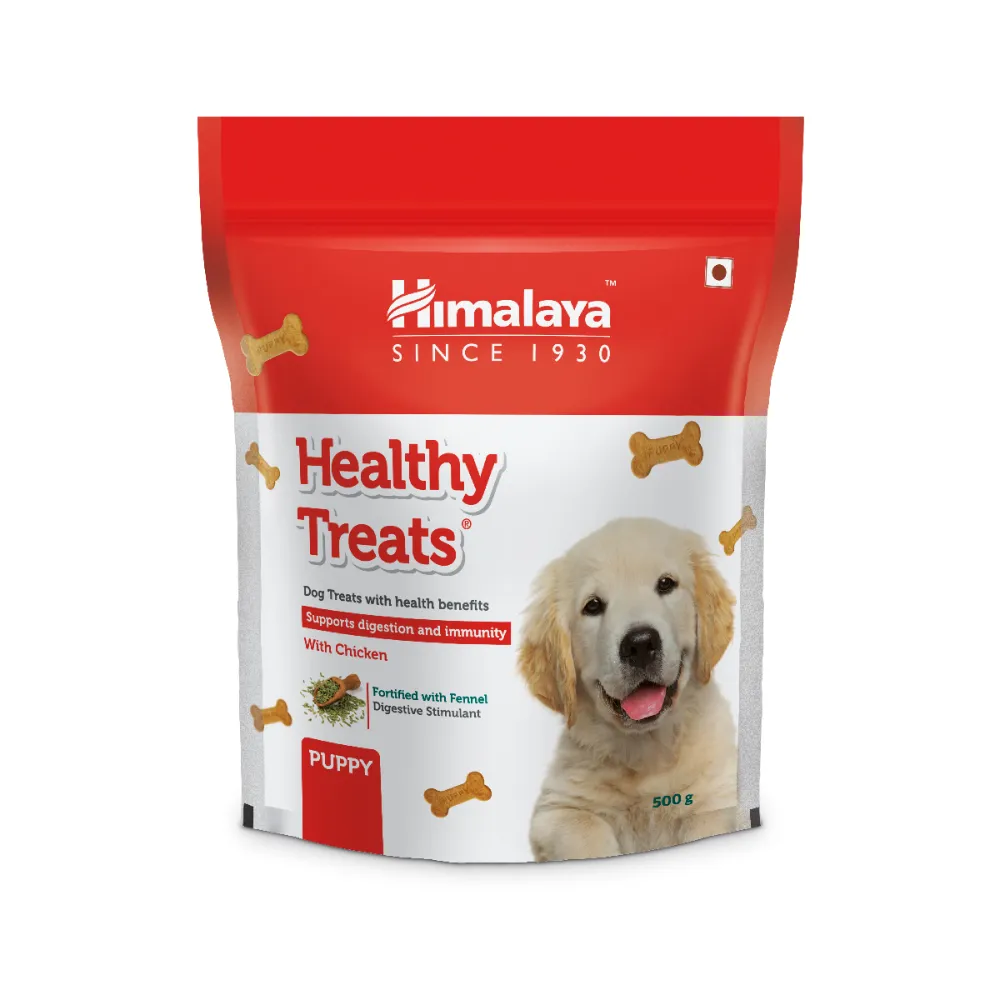 Himalaya Chicken & Milk Healthy Dry Food and Chicken Healthy Treats Puppy Combo
