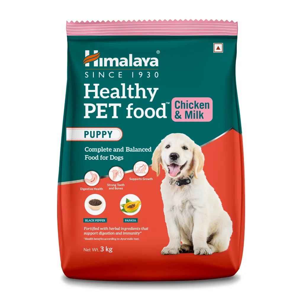 Himalaya Chicken & Milk Healthy Dry Food and Chicken Healthy Treats Puppy Combo
