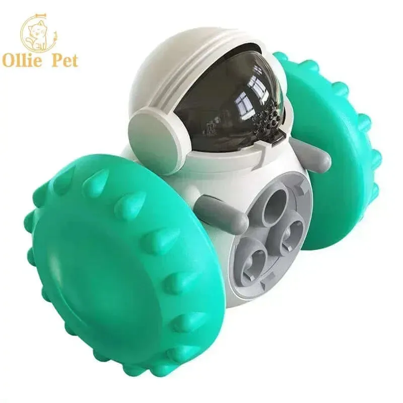 Interactive Tumbler Robot Treat Dispenser: Slow Feeder for Dogs & Cats