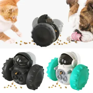 Interactive Tumbler Robot Treat Dispenser: Slow Feeder for Dogs & Cats