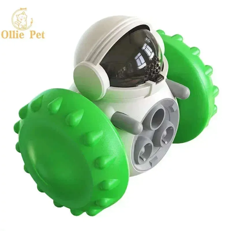 Interactive Tumbler Robot Treat Dispenser: Slow Feeder for Dogs & Cats