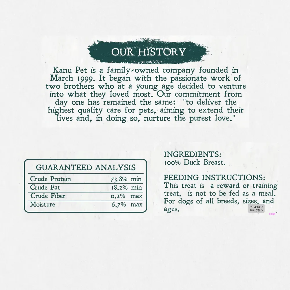 Kanu Pet Freeze Dried Duck Breast Dog Treat