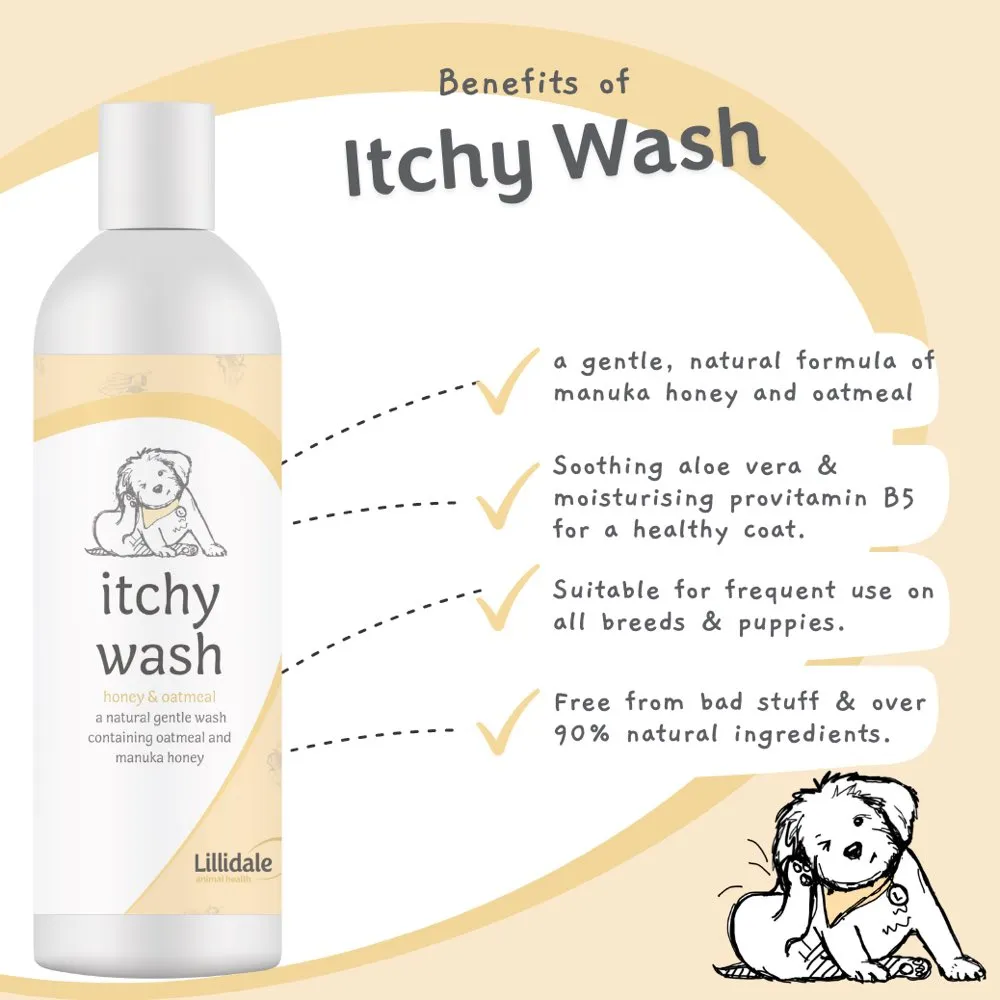 Lillidale Itchy Wash Dog Shampoo (Honey & Oatmeal) 250ml