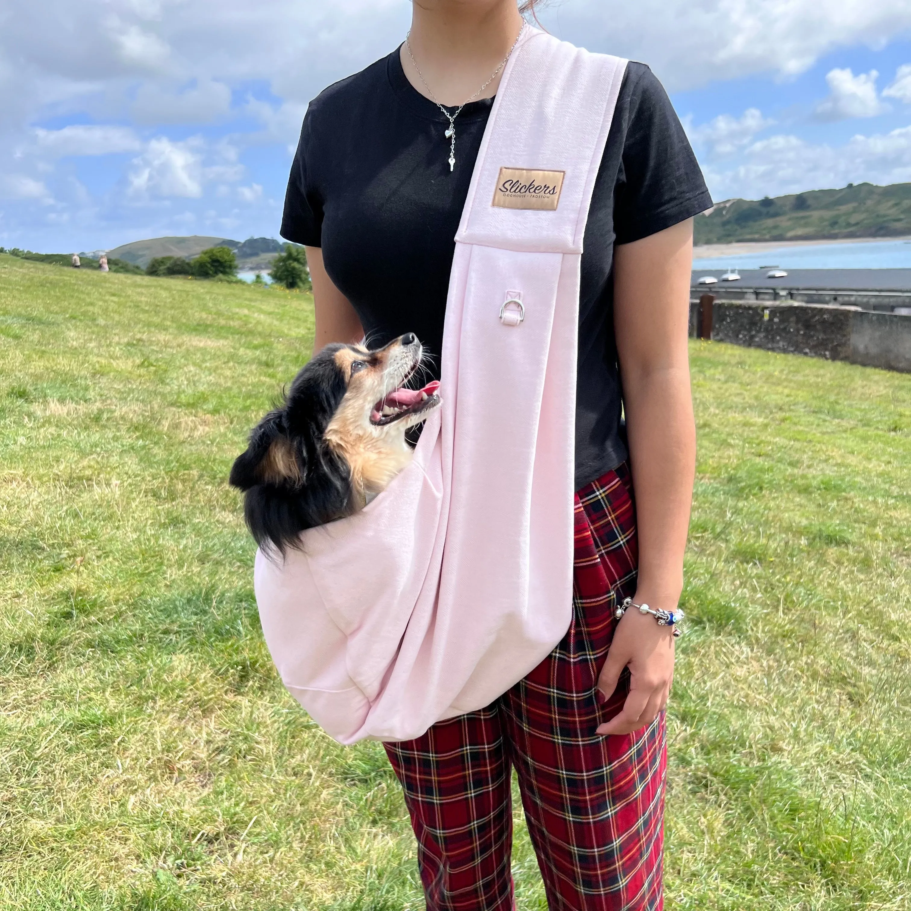 Limited Edition Blush Pink Tweed Dog Sling