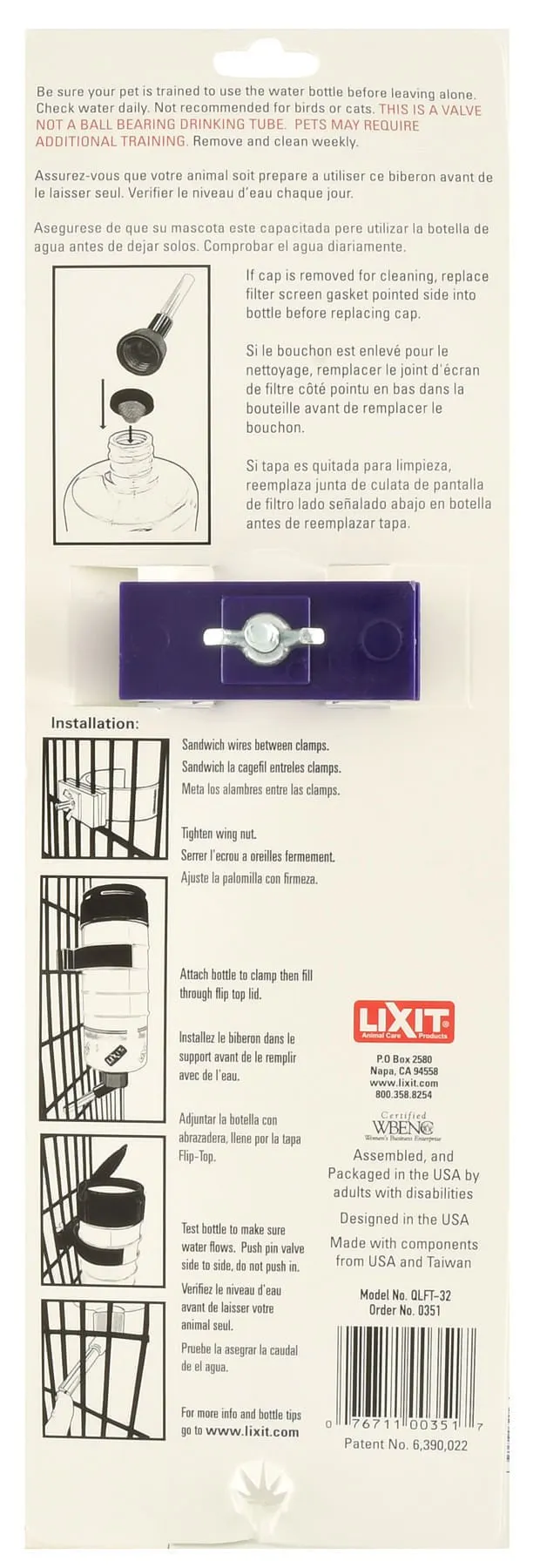 Lixit Quick Lock Flip Top Water Bottle