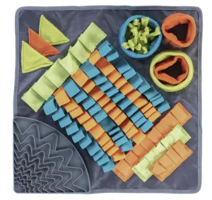 Messy Mutts Square Forage Mat with Suction & Lick Mat 16''