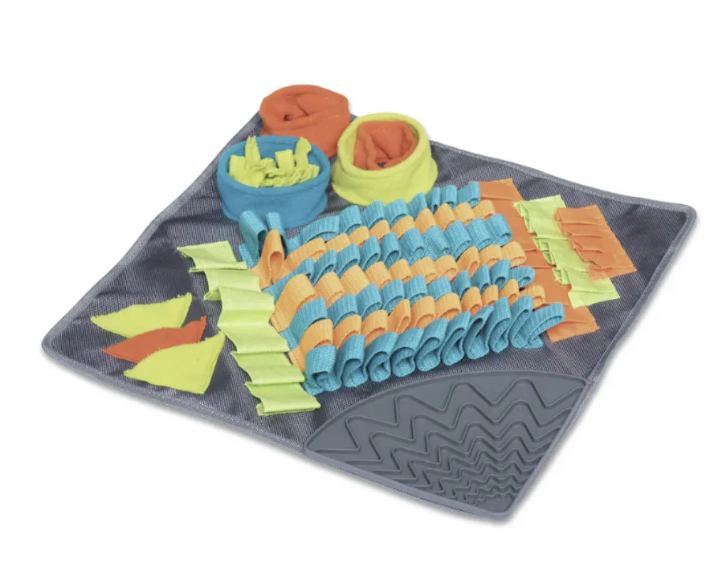 Messy Mutts Square Forage Mat with Suction & Lick Mat 16''