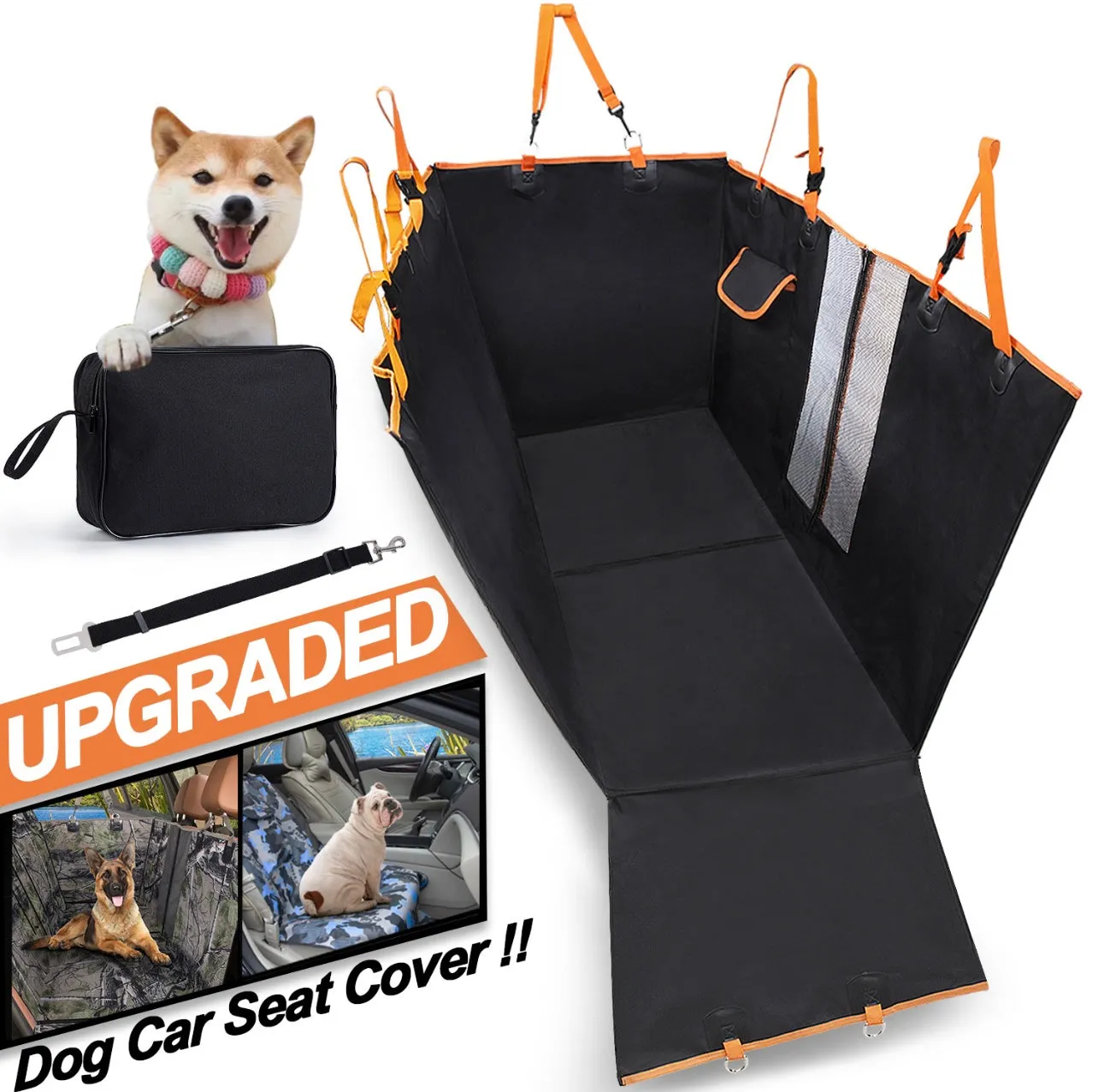 Multi-Use Dog Car Seat Cover, Waterproof & Nonslip