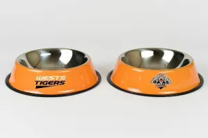 NRL Pet Non Slip Food Bowl - West Tigers - Dog - Cat - Small