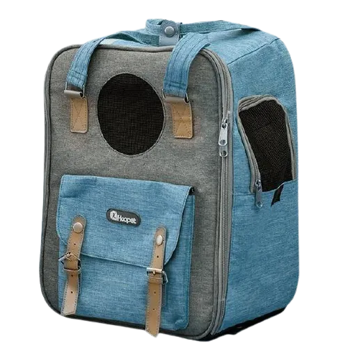 Nuopets Cat Carrier Bag Portable Canvas Backpack