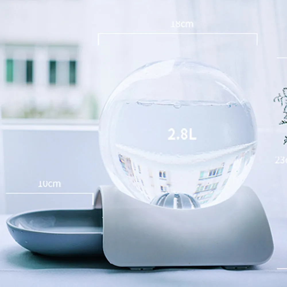 PAWS ASIA Factory New Eco Friendly Plastic Transparent Automatic Dog Water Bowl Cat Dispenser 2.8L