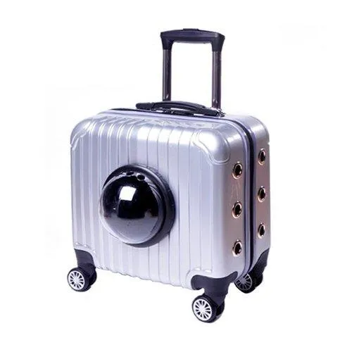 Pet Stroller Carrier Traveling Trolley Case Space Capsule Suitcase
