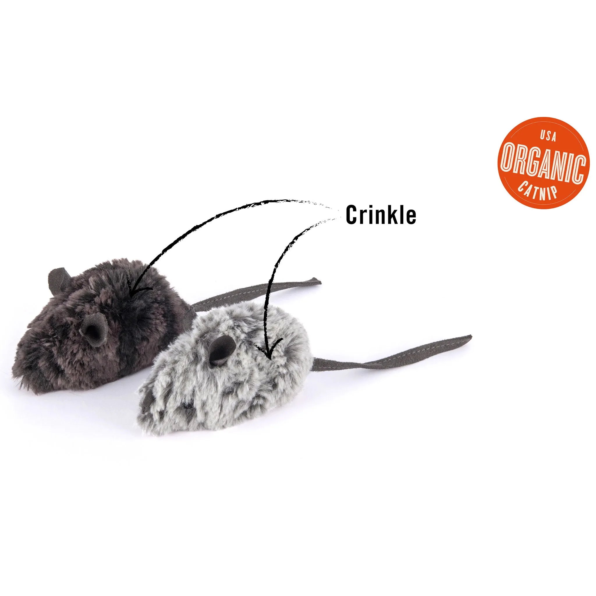 P.L.A.Y. Catnip Mice Cat Toy - 2 Pack