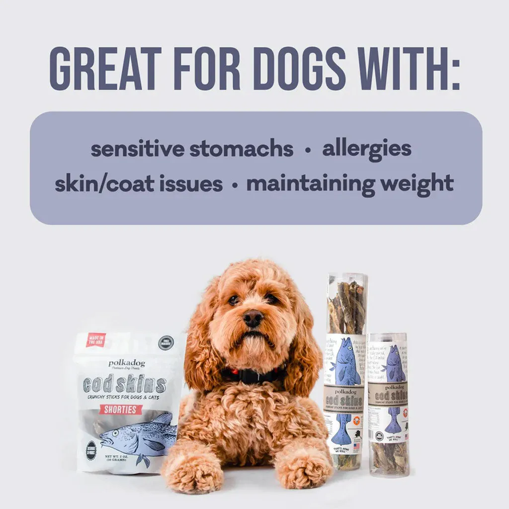 Polkadog Cod Skin Shorties Crunchy Sticks for Dogs & Cats, 2 lbs
