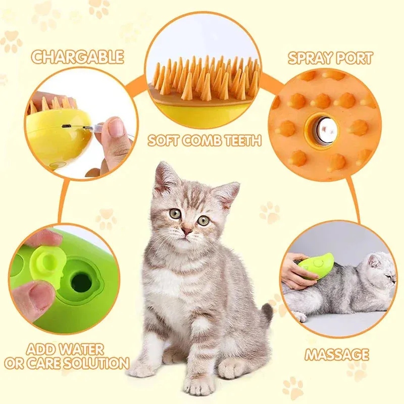 Purrfect Steam Groomer 3-in-1 Pet Brush