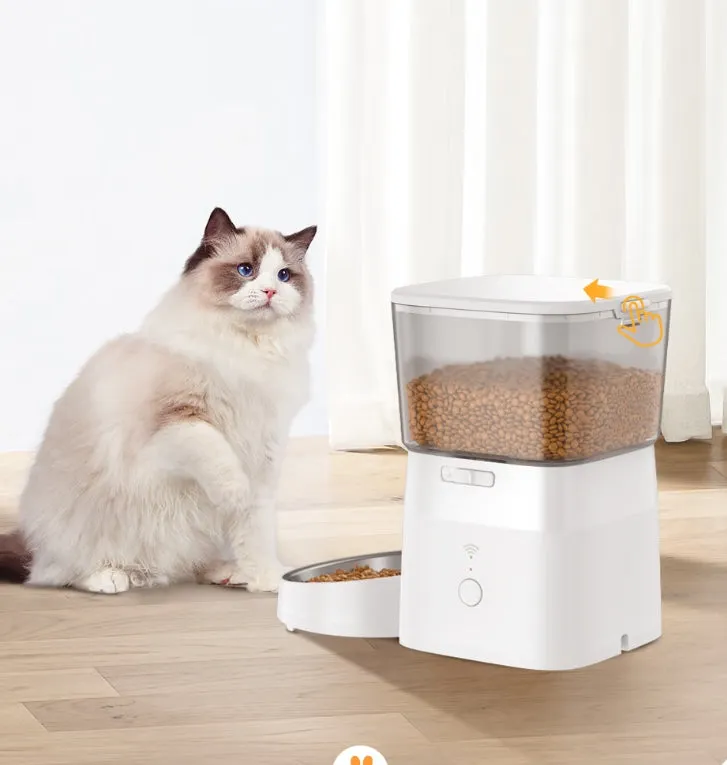 Rojak pet cat automatic feeder, cat bowl, cat and dog food intelligent feeding machine, timed and quantified cat and dog supplies