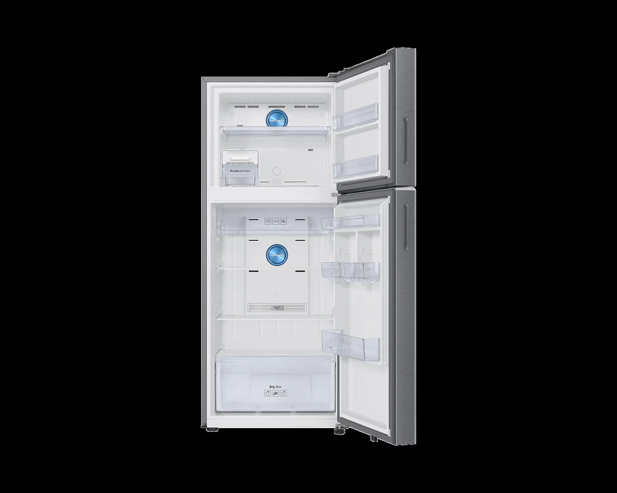 Samsung RT41DG6A4DSLHL 396 L 3 star Frost Free Double Door Refrigerator, Real Stainless