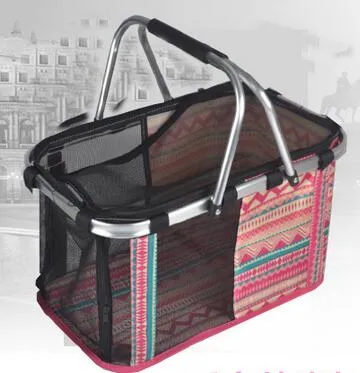 Sidiou Group Foldable Portable Outdoor Pet Dog Carrier Hand Basket Carrying Bag  Pet Mesh Cage